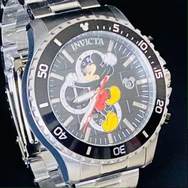 Invicta Disney Mickey Diver Chronograph 52mm 100m Waterproof Date Watch for Men Women