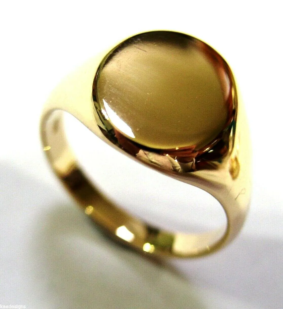 Kaedesigns Genuine Size O 1/2 9kt 9ct Yellow, Rose or White Gold Full Solid Heavy Signet Ring 318