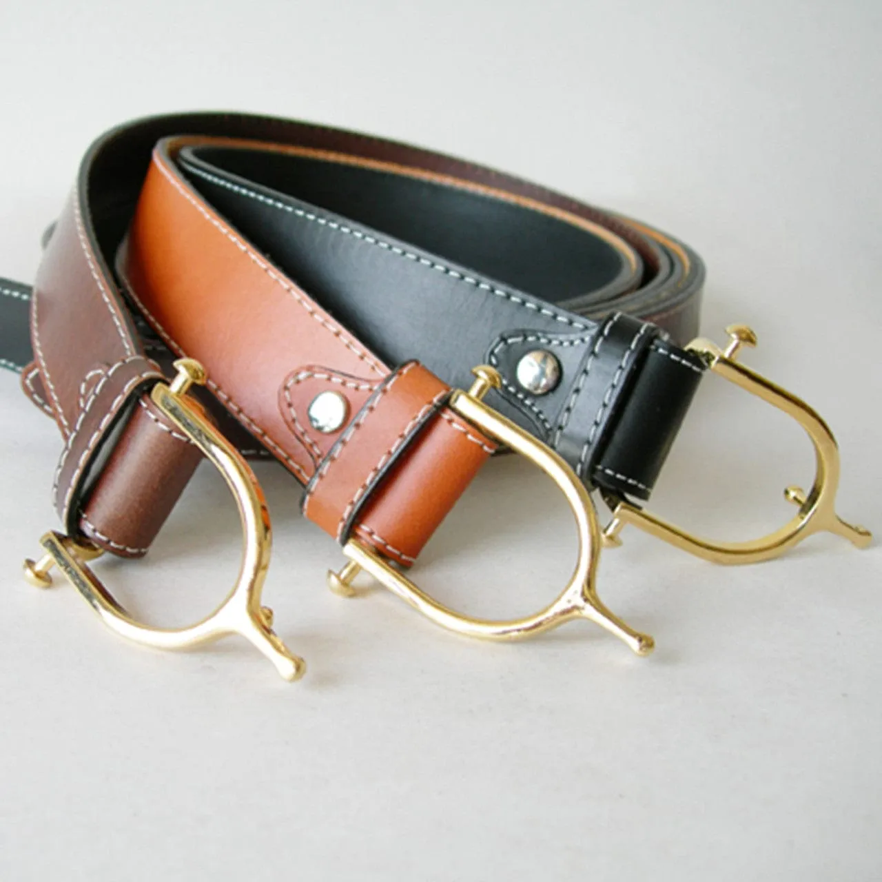 Lilo- Custom Belts 1.25" Gold Spur