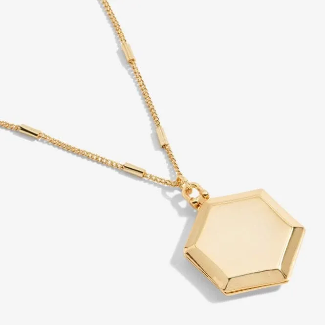 Lockets Choose To Shine Hexagon Gold 46cm   5cm Necklace 6384