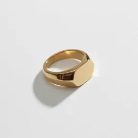 Mini Hexagon Signet Ring