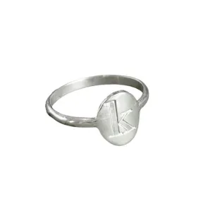 Modern Letter Initial Ring by Christina Kober