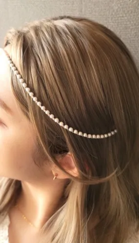 multi style thin meatal headband flexible pearl rhinestone hair jewelry