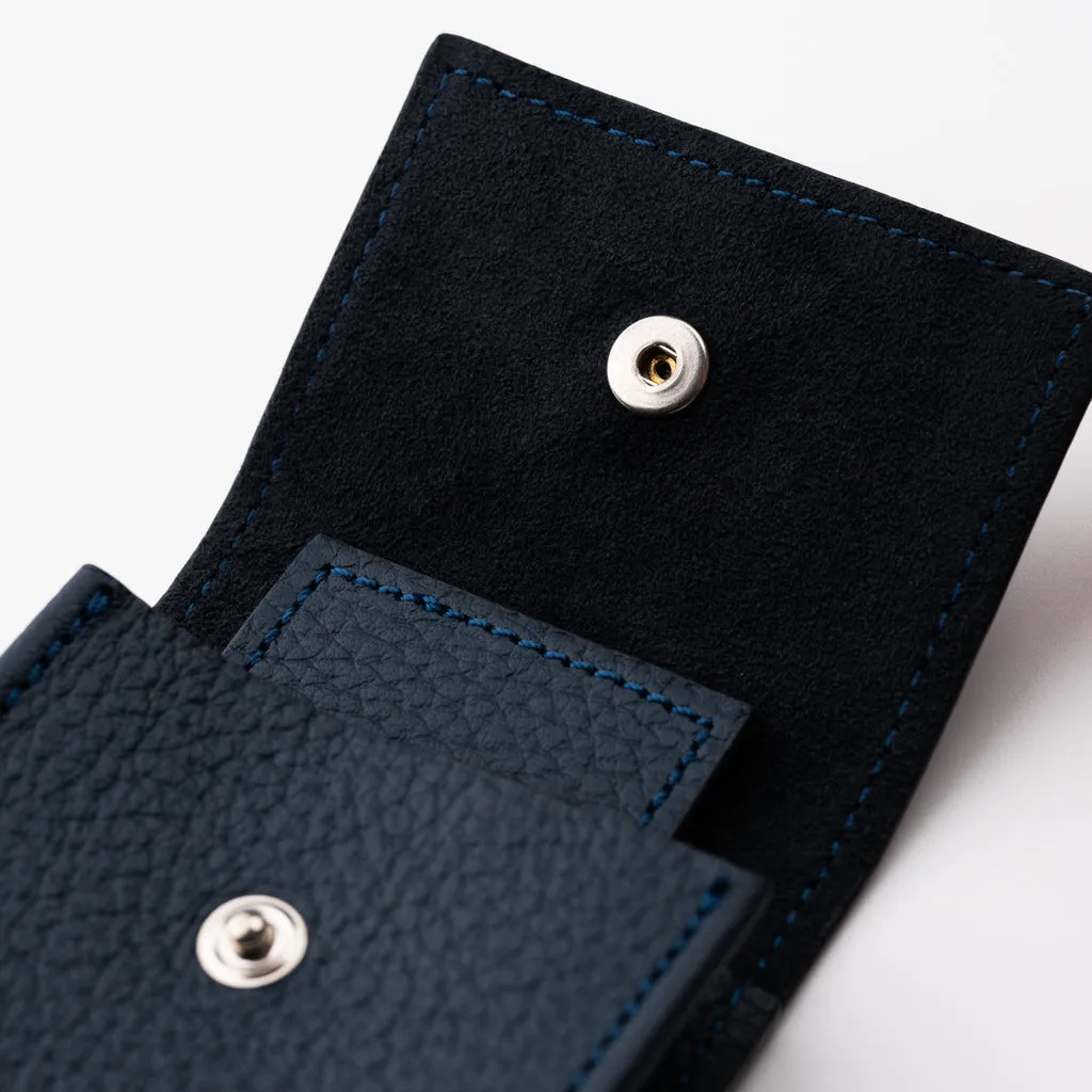 Navy Leather Watch Pouch