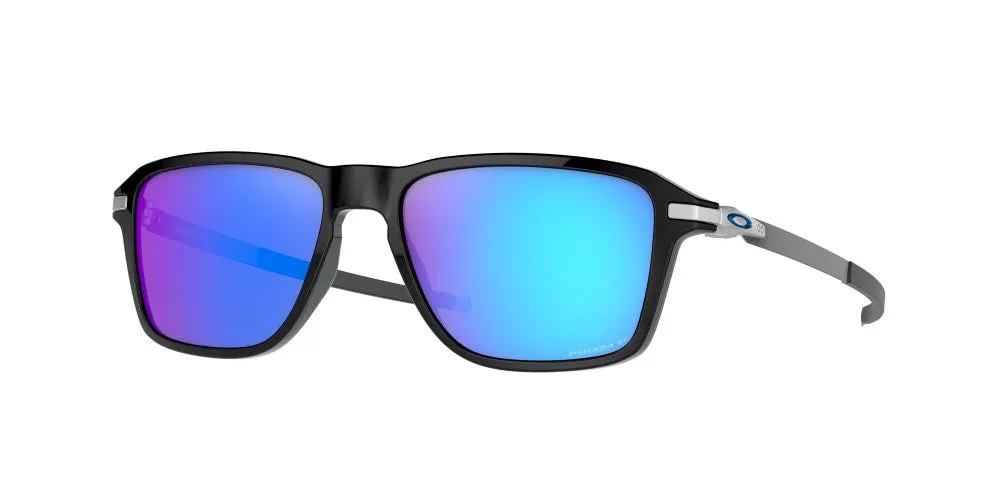 Oakley Mens Wheel House Polished Black Frames - Prizm Sapphire Lens - Polarized Sunglasses