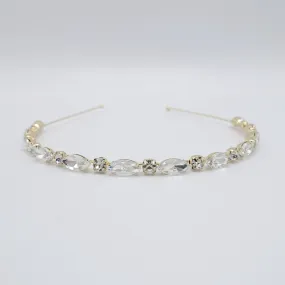 oval glass headband, bling headband, event headband for women