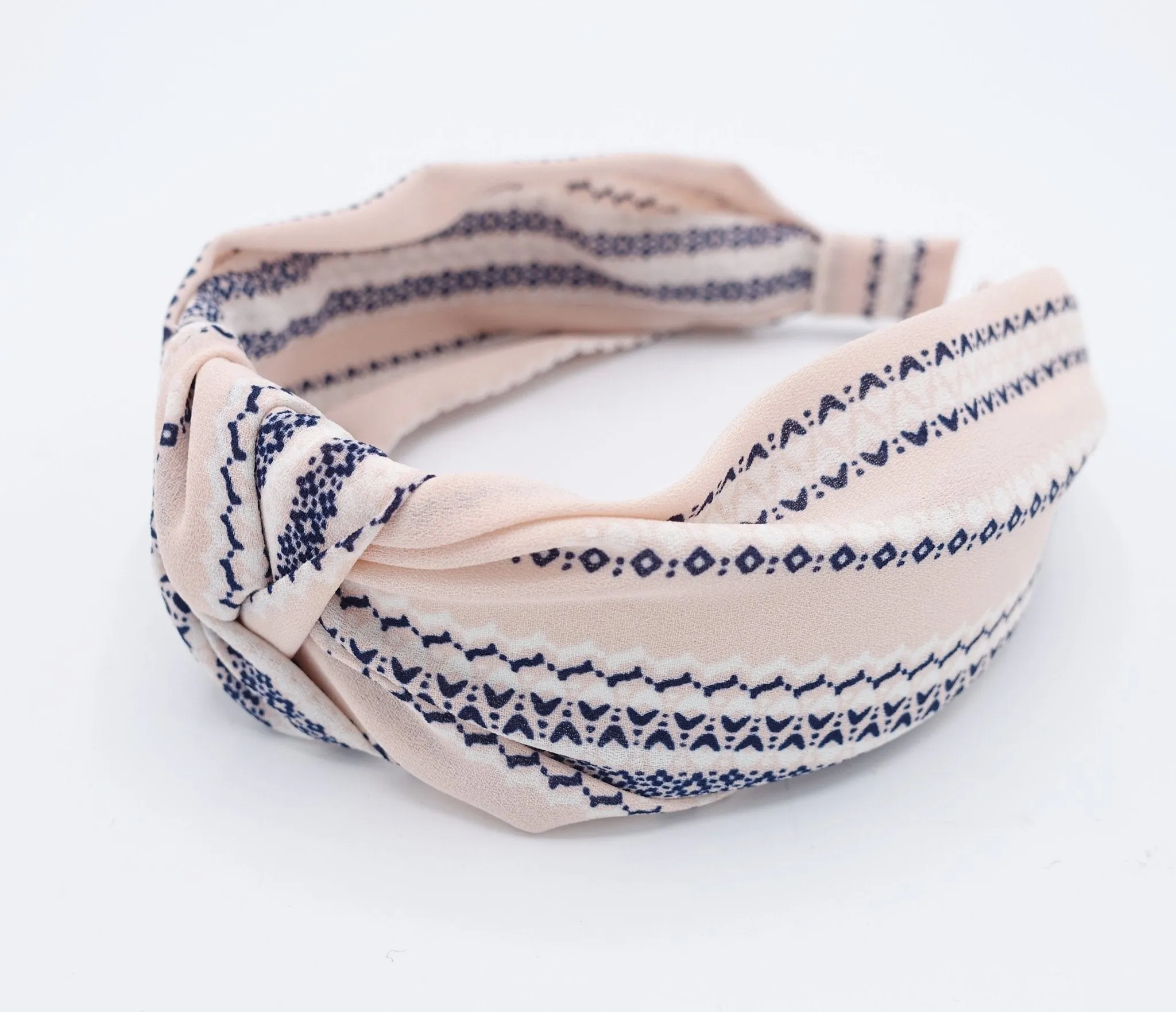 pattern stripe knotted headband thin chiffon hair accessory for woman