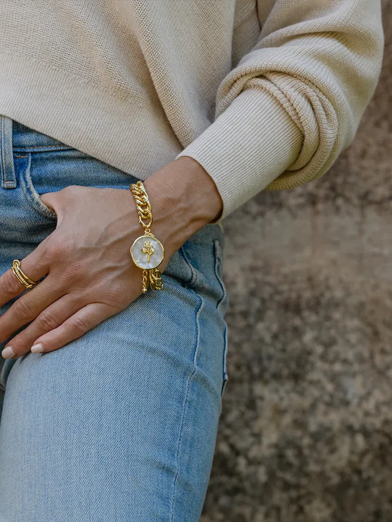 Pearlescent Rose Bracelet