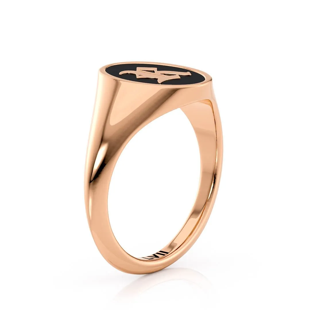 Personalized Enamel Initial Signet Ring: Timeless Elegance & Custom Style