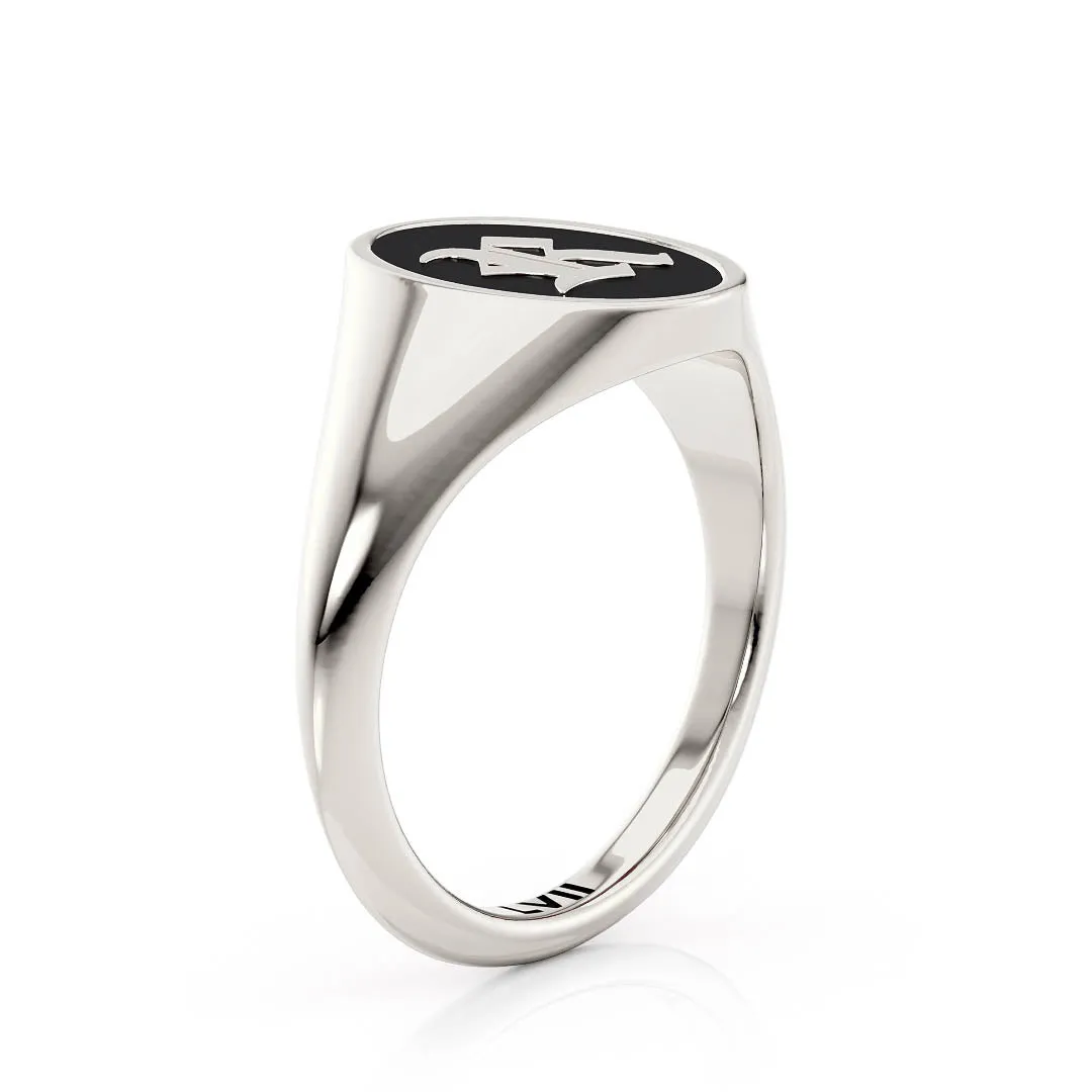 Personalized Enamel Initial Signet Ring: Timeless Elegance & Custom Style