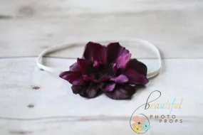 Purple Vintage Flower Headband