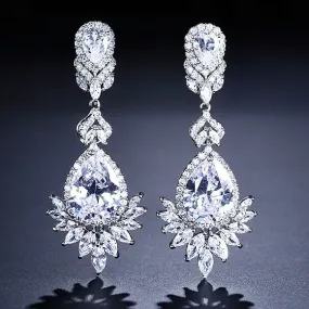 "Shelley" - Cubic Zirconia Bridal Earrings - More Colors