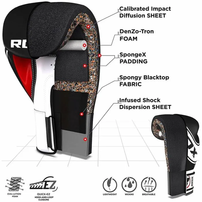 RDX Kids Boxing Gloves White/Black