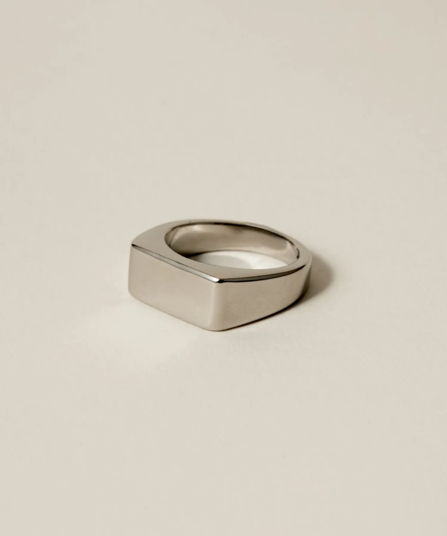 Rectangle Signet Ring［Stainless］