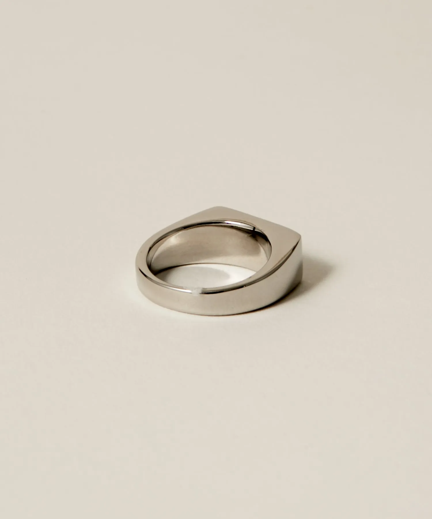 Rectangle Signet Ring［Stainless］