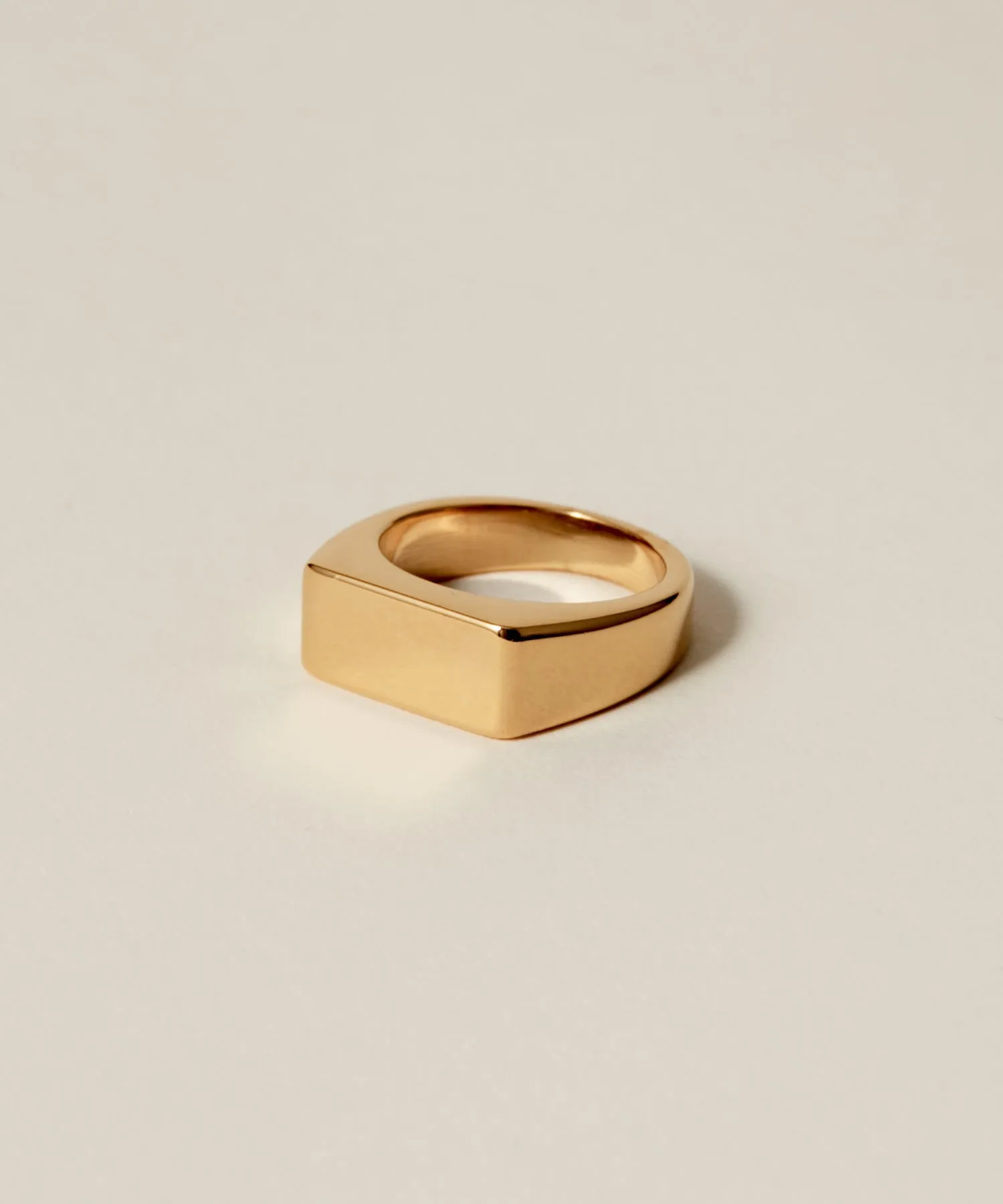 Rectangle Signet Ring［Stainless］