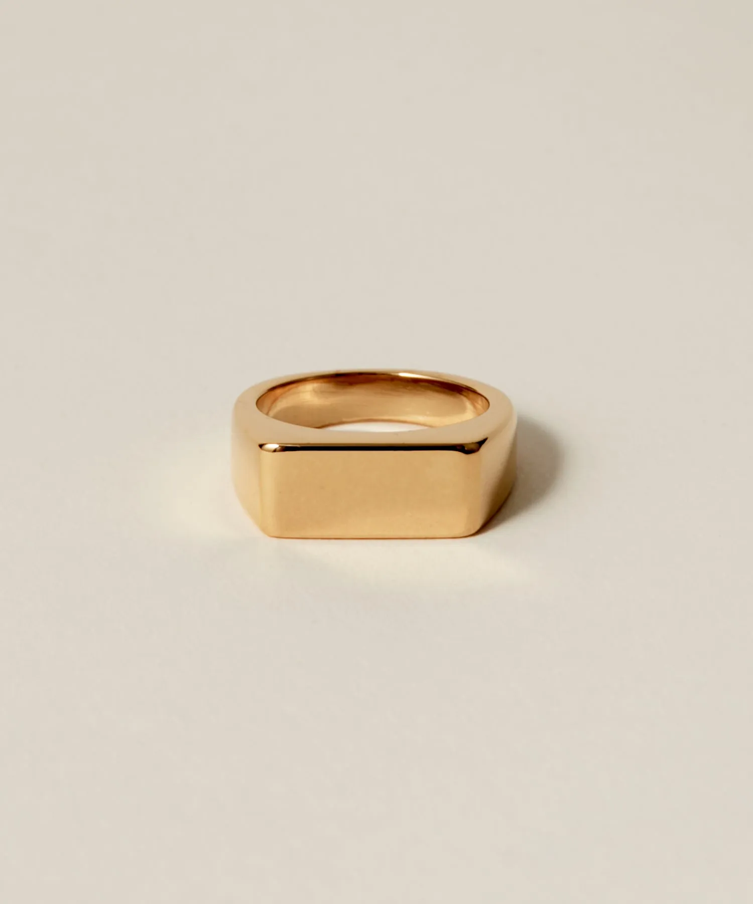 Rectangle Signet Ring［Stainless］