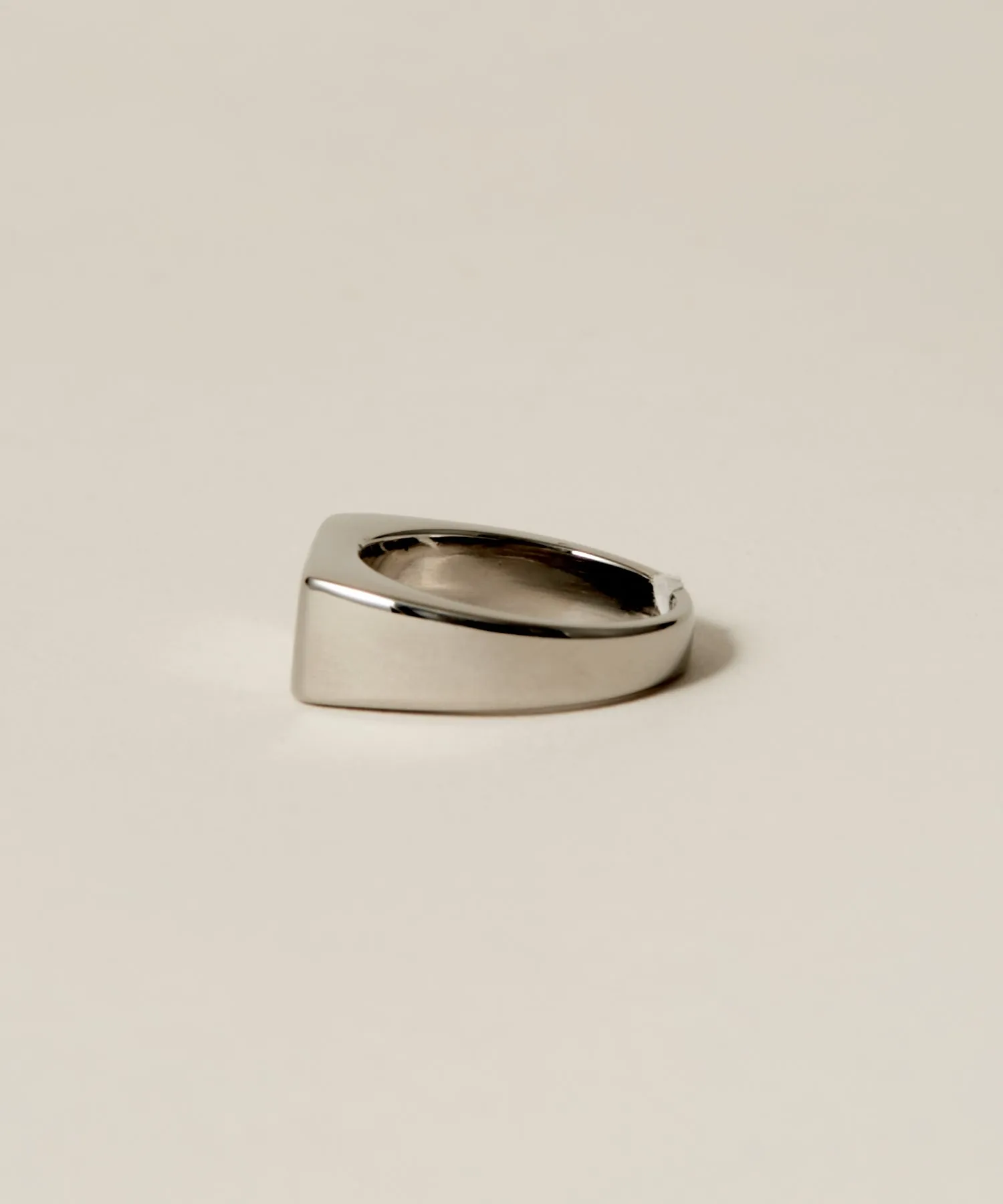 Rectangle Signet Ring［Stainless］