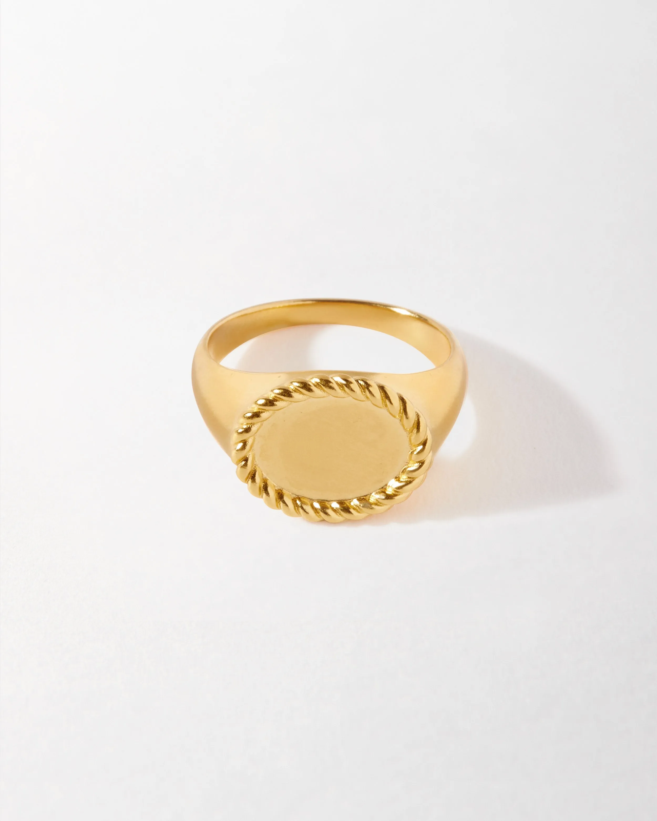 Rope Engravable Signet Ring