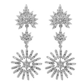 Rori CZ Art Deco Chandelier Earrings | 52mm