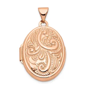 Rose Gold Domed Oval Locket