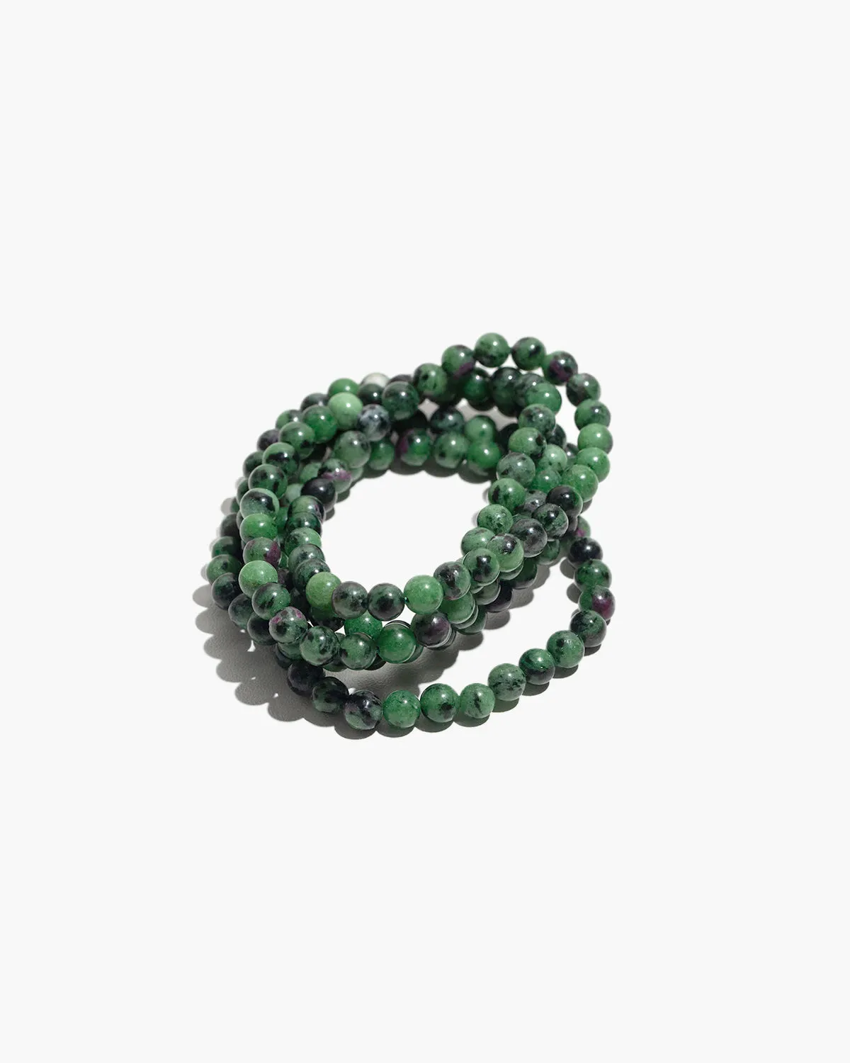 Ruby-in-Zoisite Crystal Healing Bracelet – Round