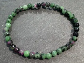 Ruby Zoisite 4MM Stretch Bracelet