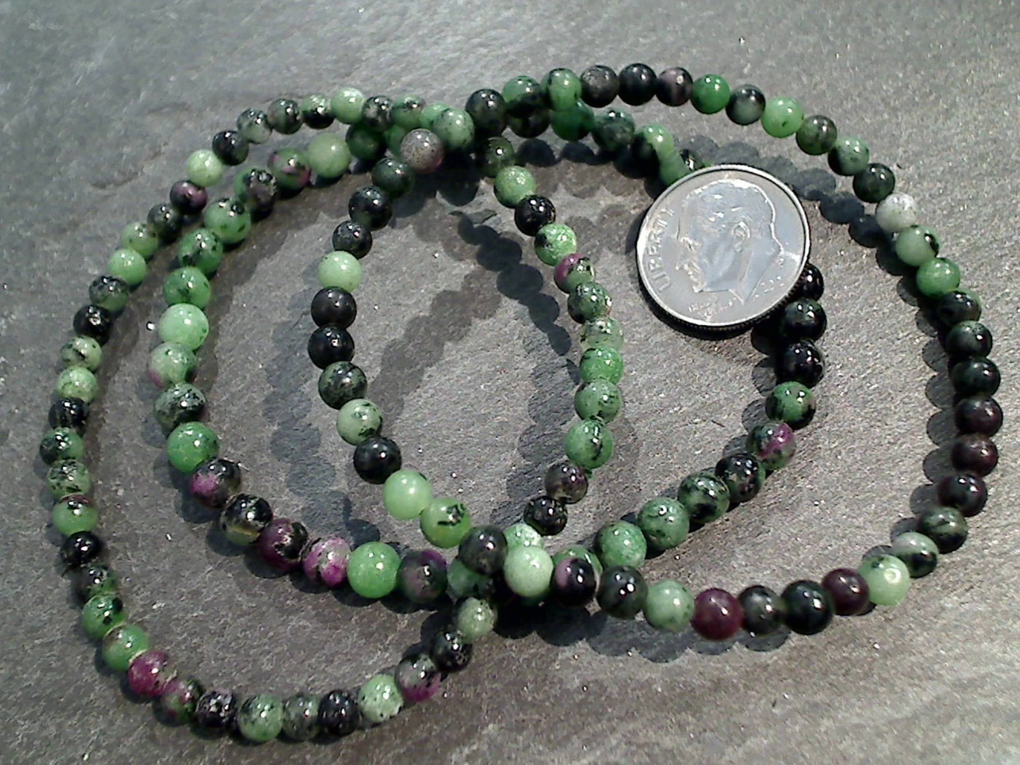 Ruby Zoisite 4MM Stretch Bracelet