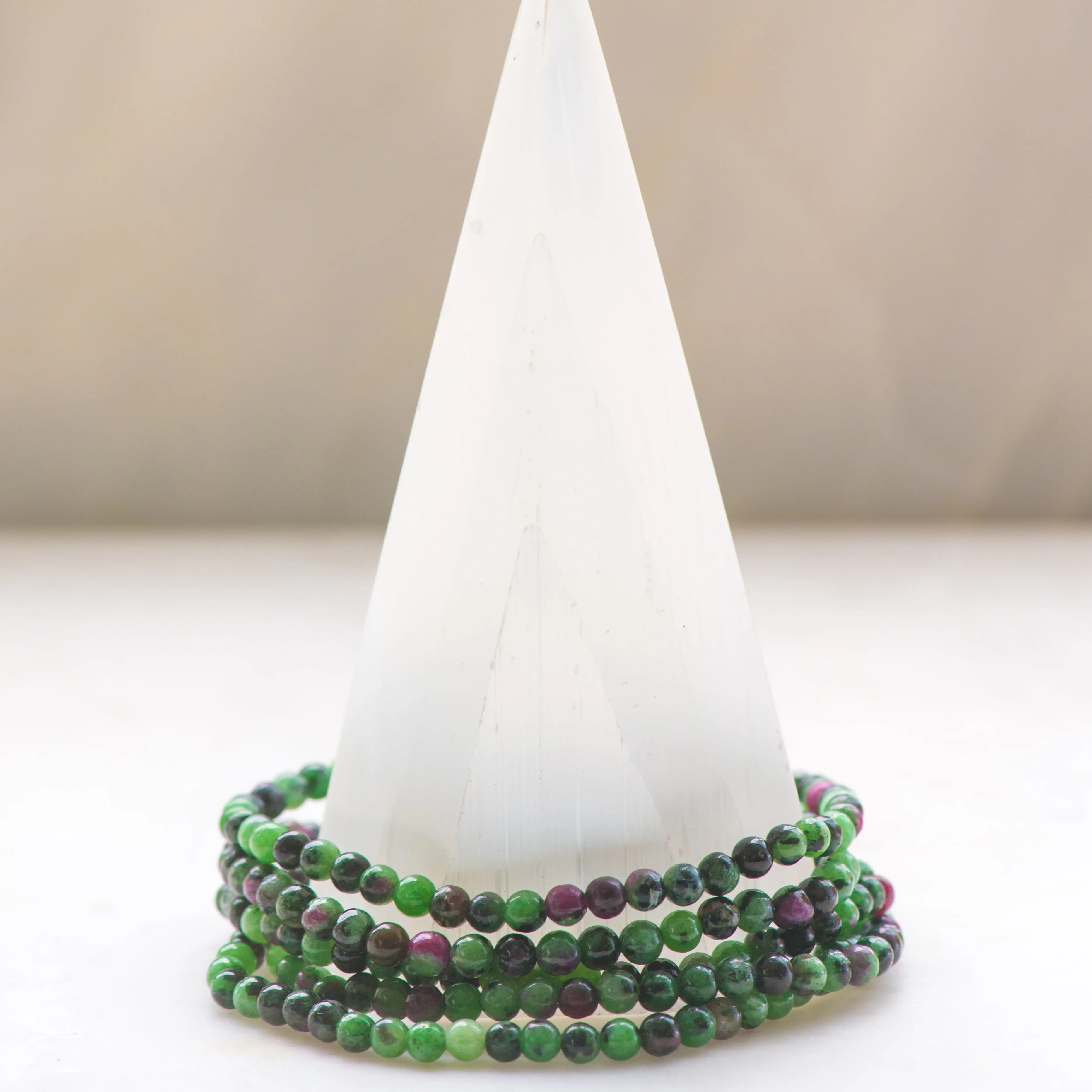 Ruby Zoisite Dainty Bracelet