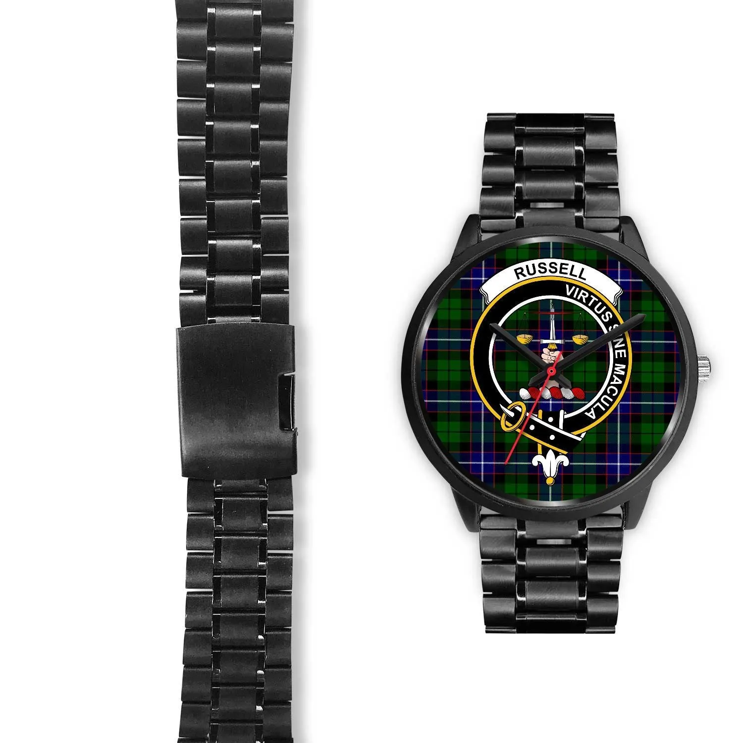 Russell Clan Badge Tartan Black Watch