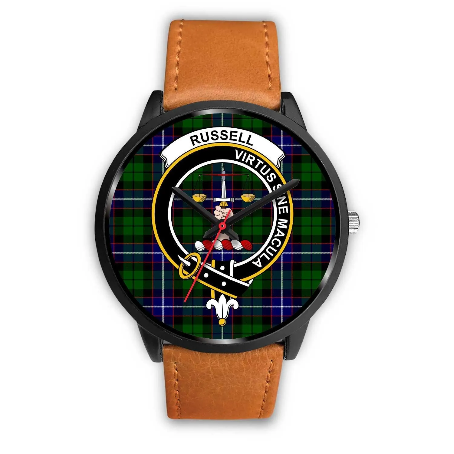 Russell Clan Badge Tartan Black Watch