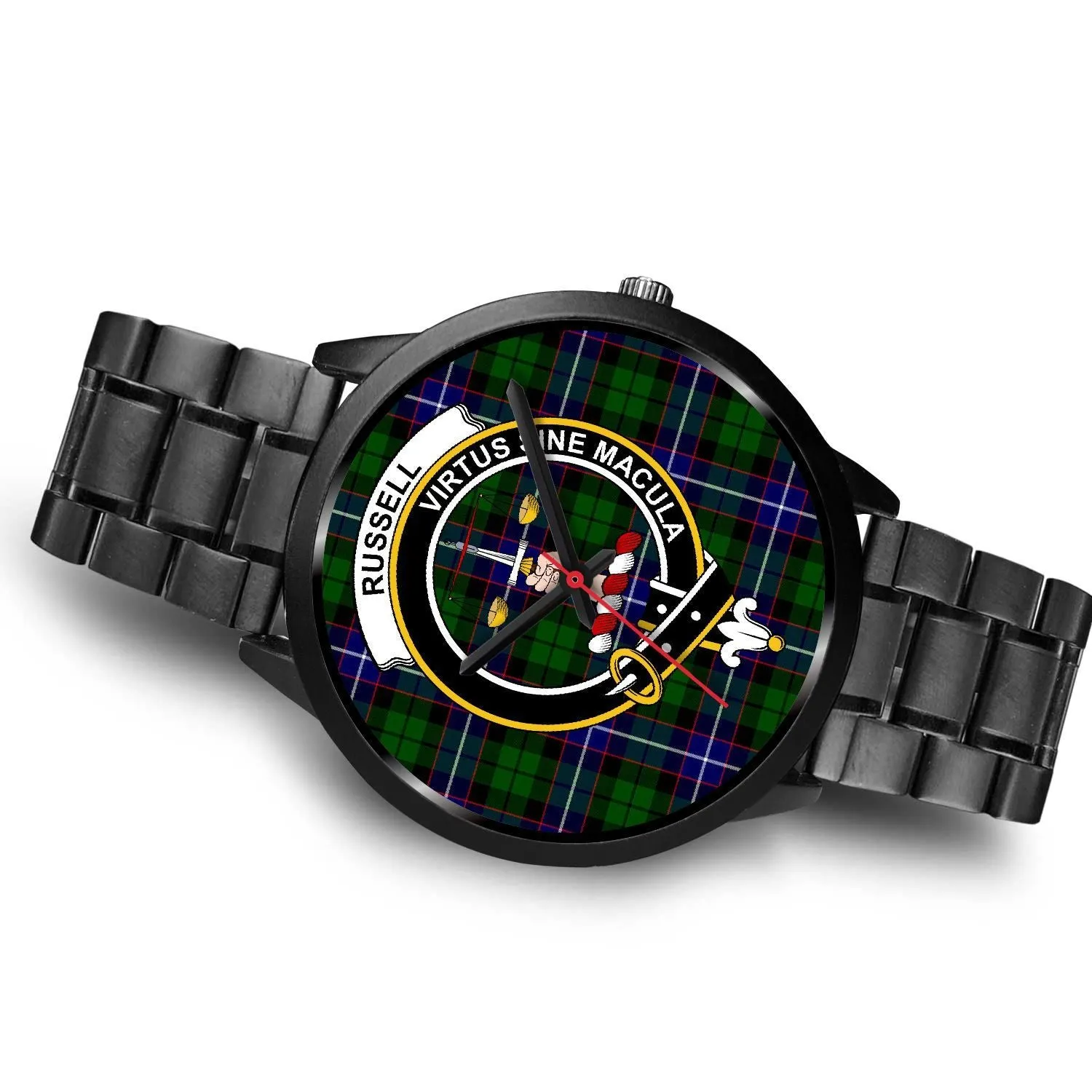 Russell Clan Badge Tartan Black Watch