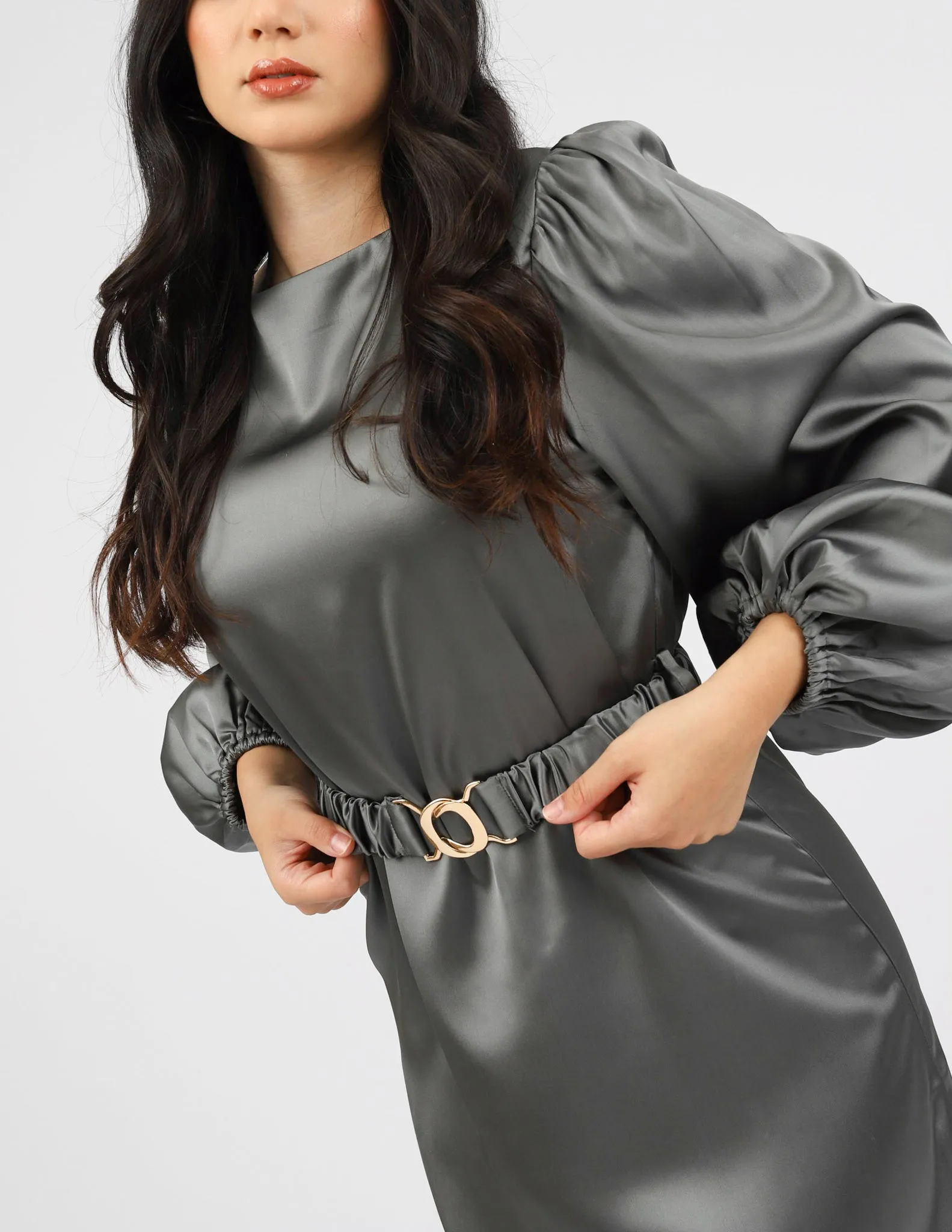 Sally Satin Rooj Belt Top