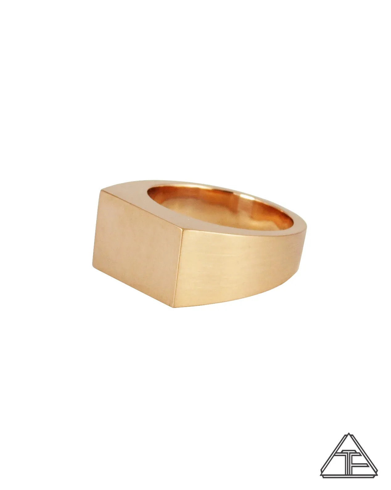 Signet Ring: Matte 18K Rose Gold