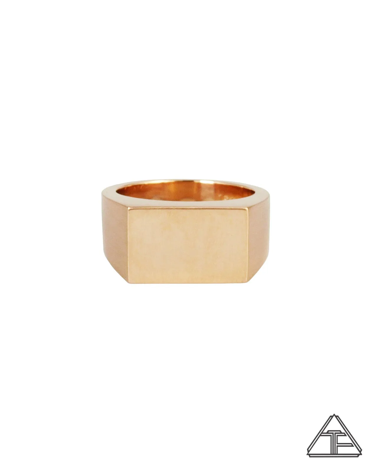 Signet Ring: Matte 18K Rose Gold