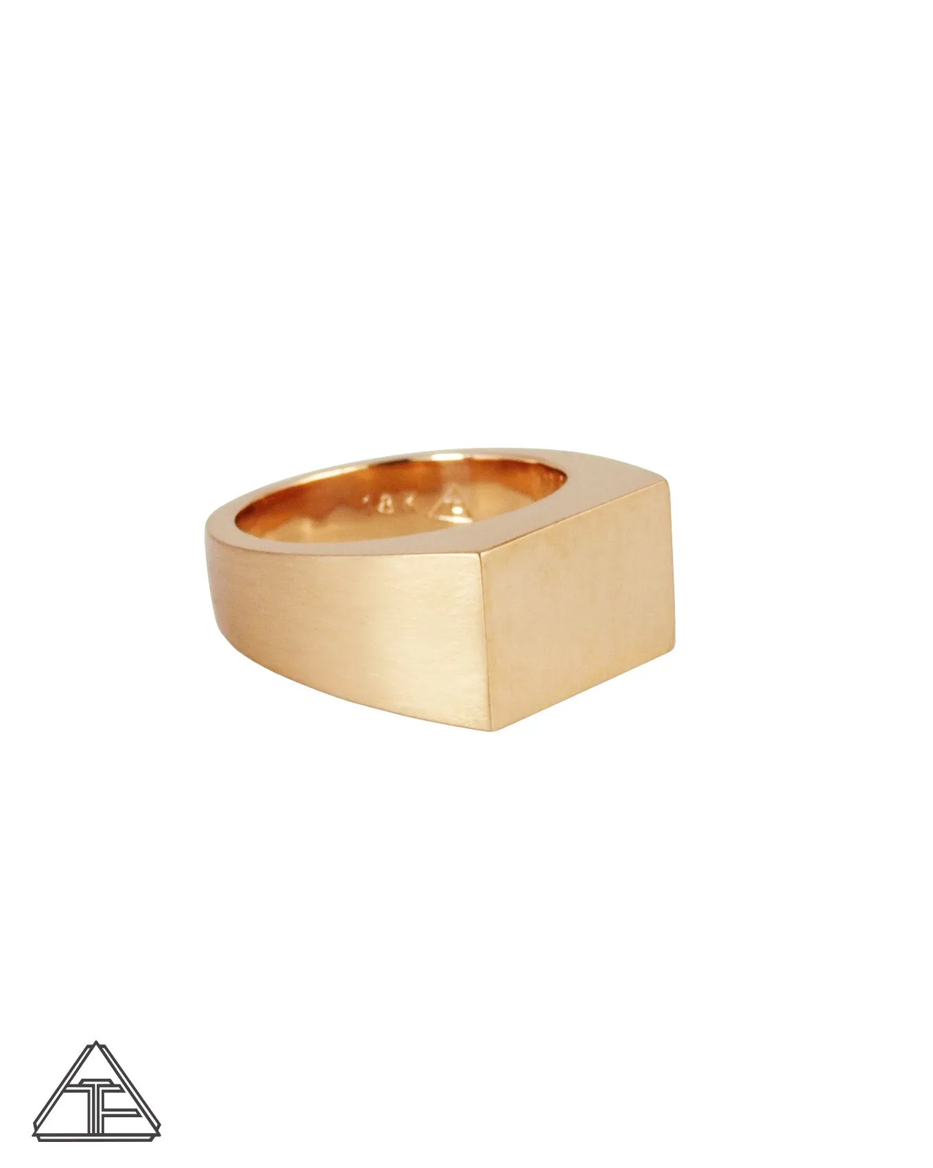 Signet Ring: Matte 18K Rose Gold