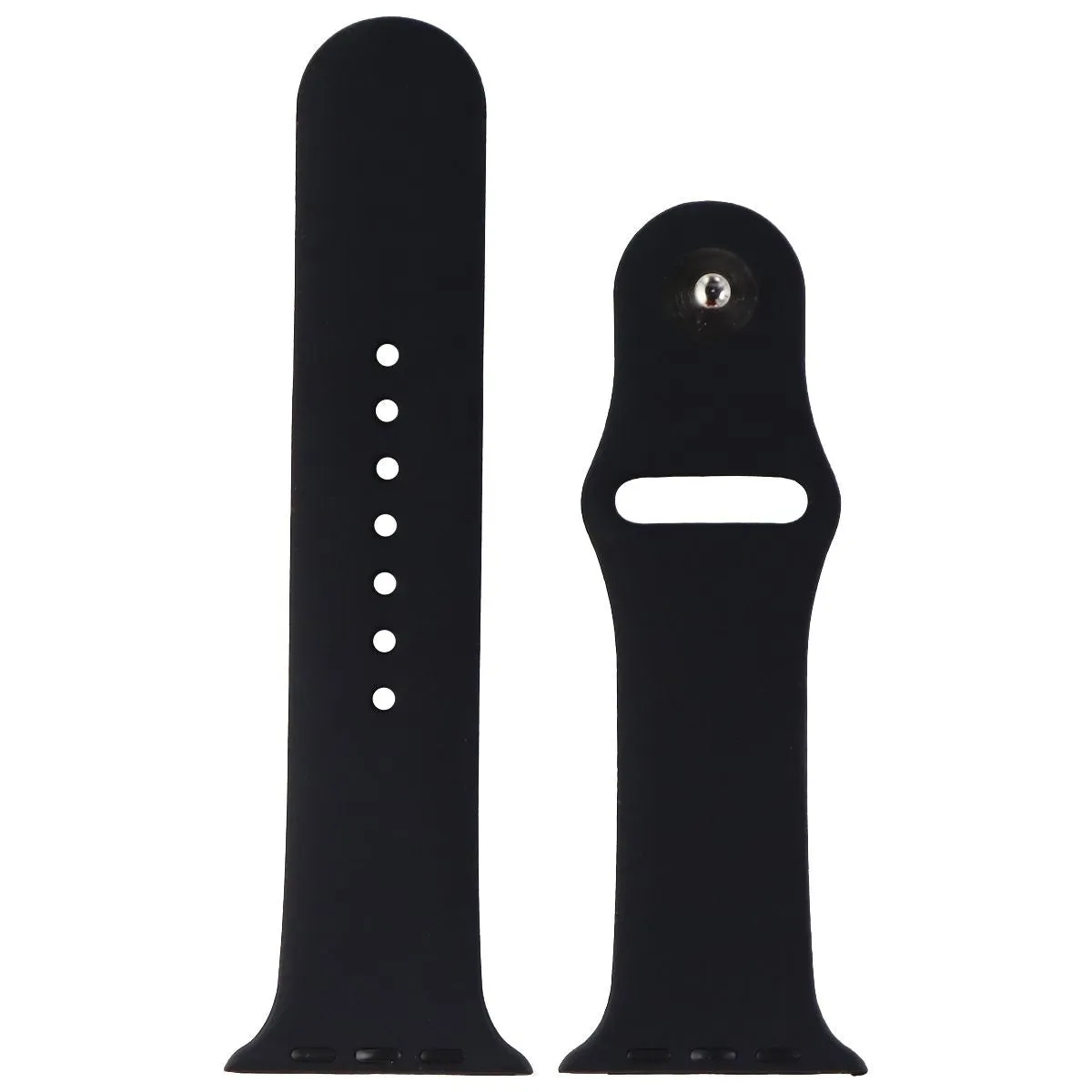 Silicone Watch Band for Apple Watch 42/44/45mm Cases - Black - Small