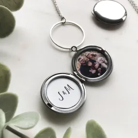 Silver Geometric Locket