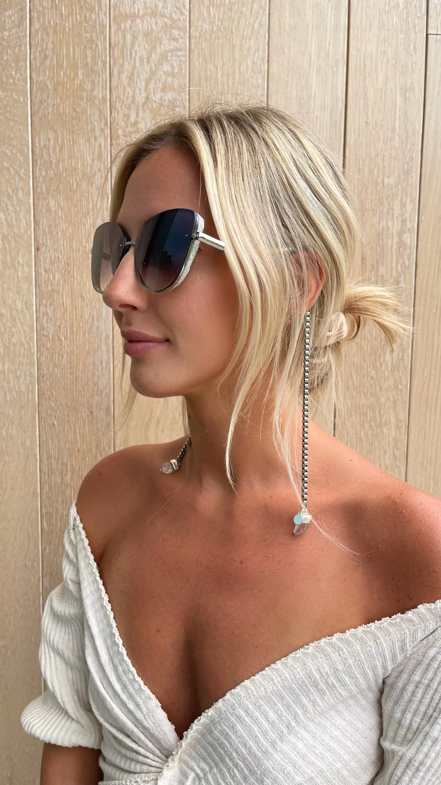 Silver Minx Crystal Sunglasses