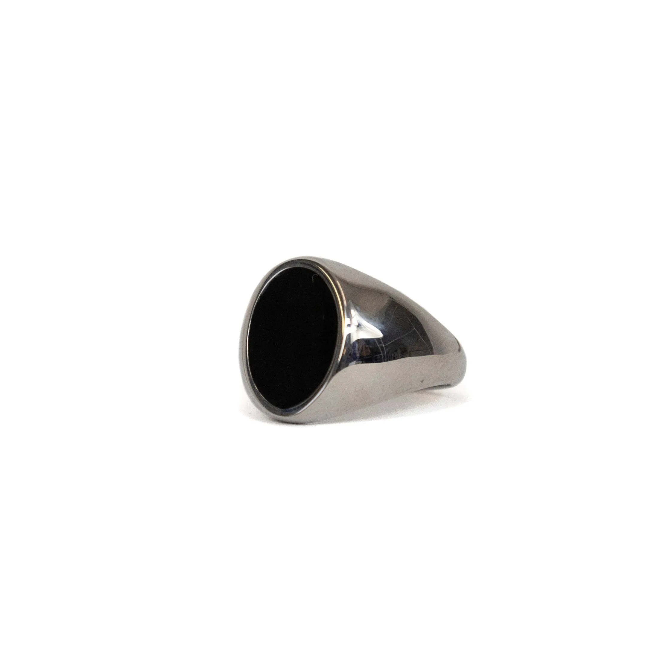 Silver Oval Signet Ring