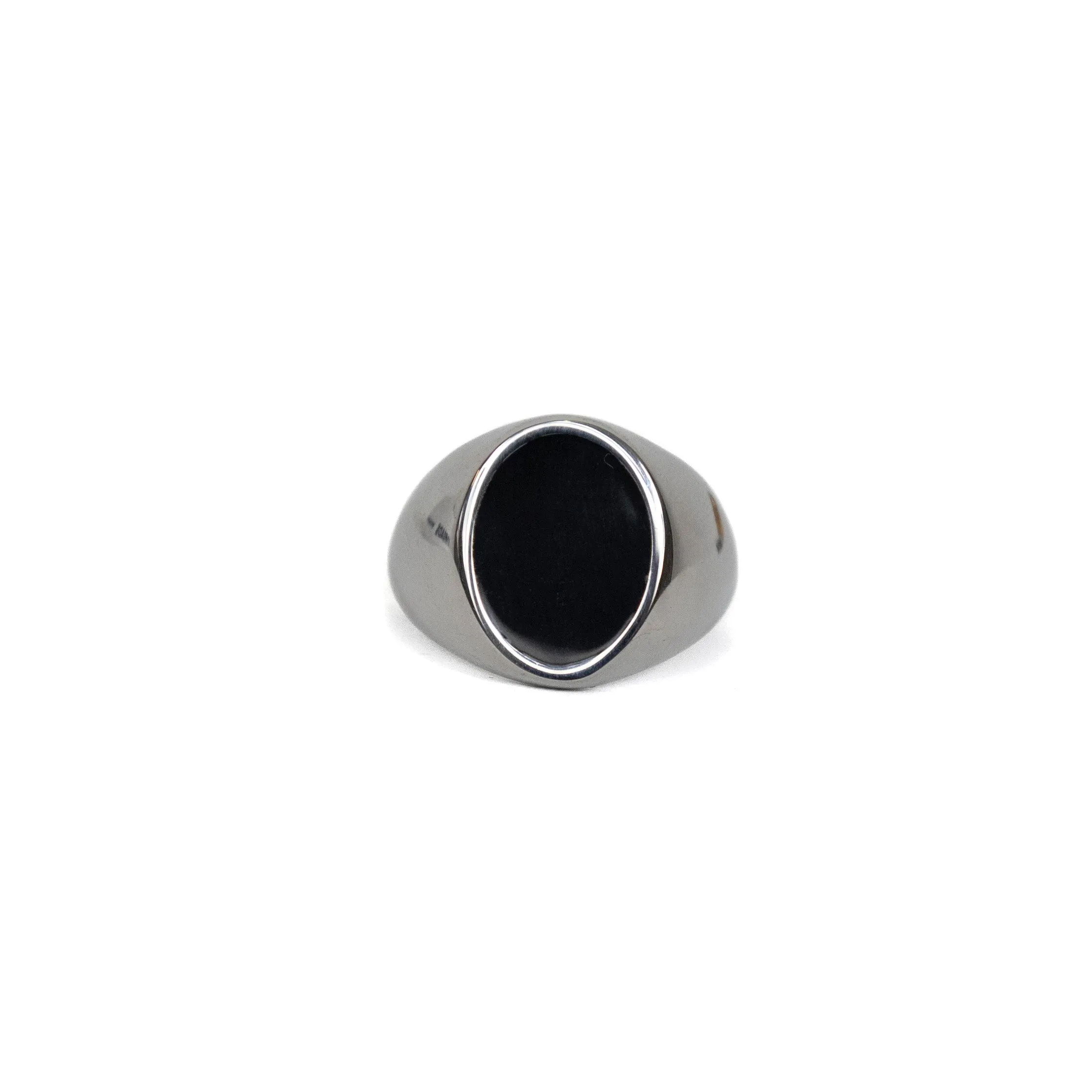 Silver Oval Signet Ring