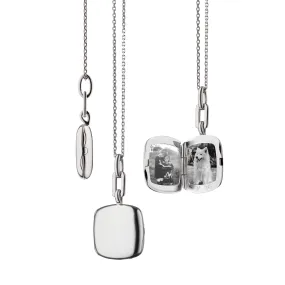 Slim "Viv" Sterling Silver Anniversary Locket Necklace