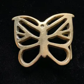 SOLD Vintage 60s/70s Butterfly Solid Brass Belt Buckle