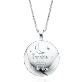 Sterling Silver 16mm Fairy-tale Round Locket