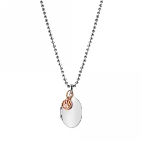 Sterling Silver Rose Gold Plated Dog Paw Locket DP879