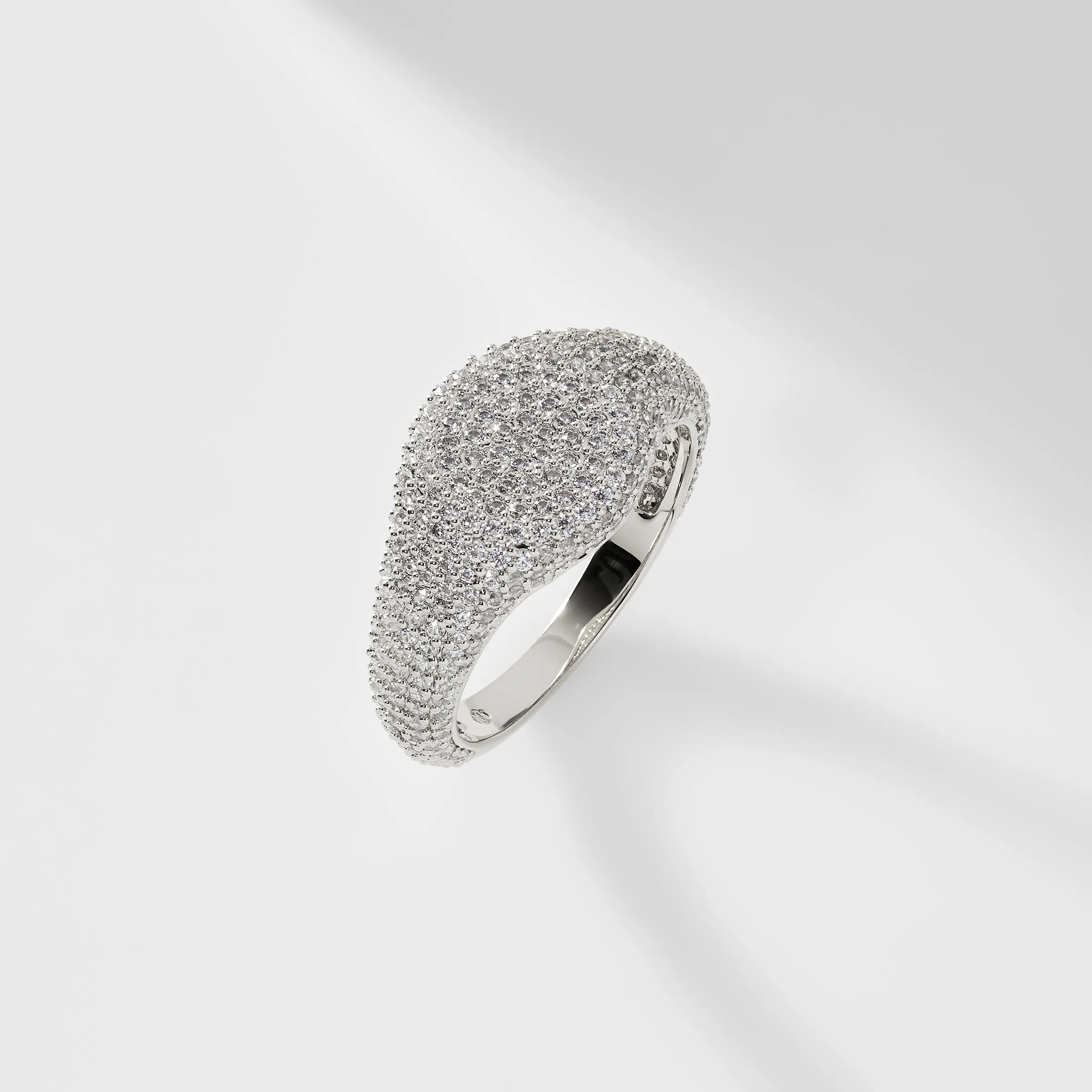 SUPERSTACK PAVE CZ SIGNET RING