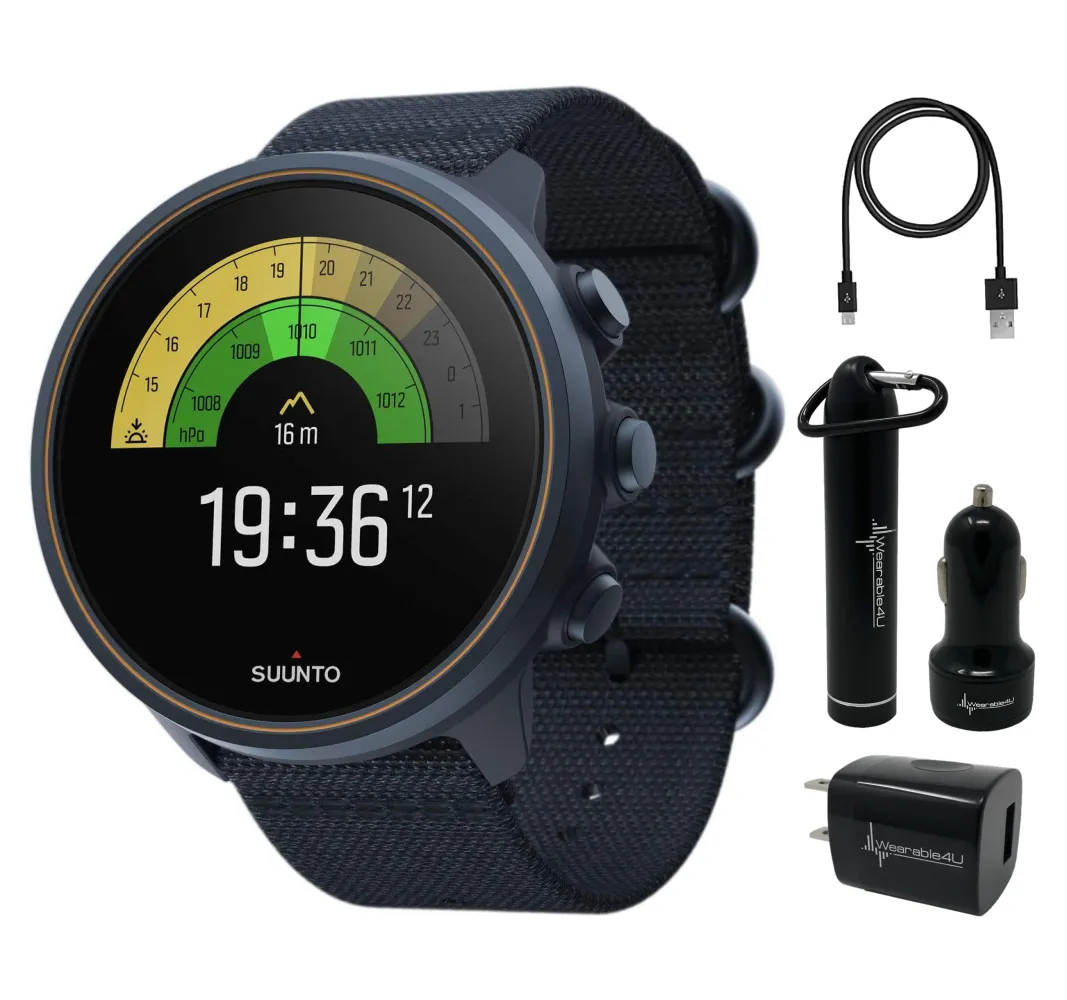 SUUNTO 9 Baro Multisport GPS Smartwatch, Water resistant, Alti/Baro Profile, Titanium