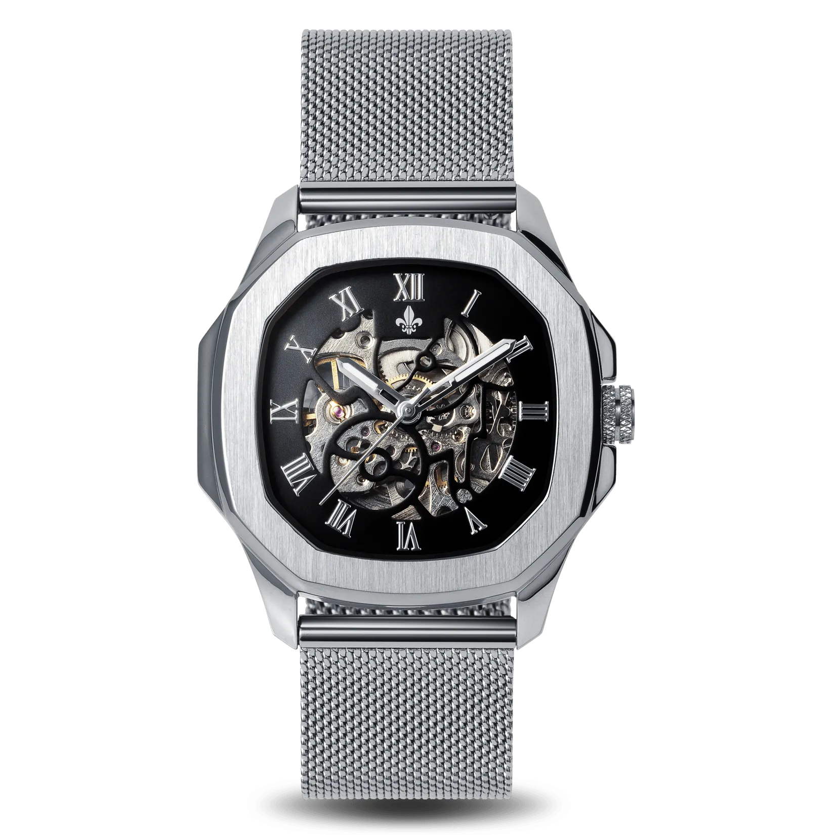 The Avalon Silver   Silver Mesh Strap