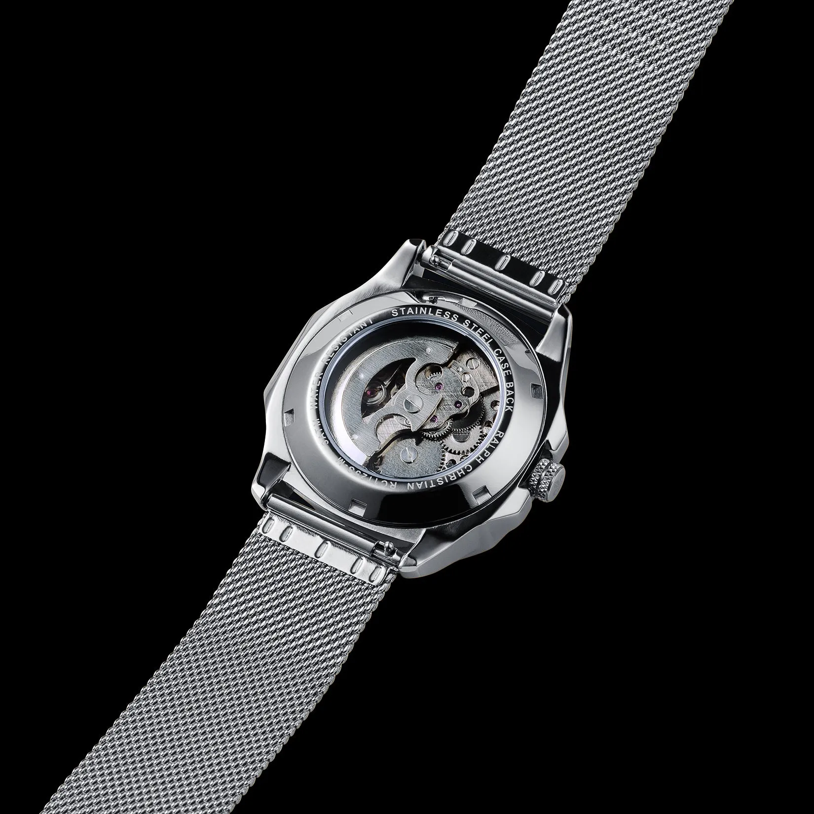 The Avalon Silver   Silver Mesh Strap