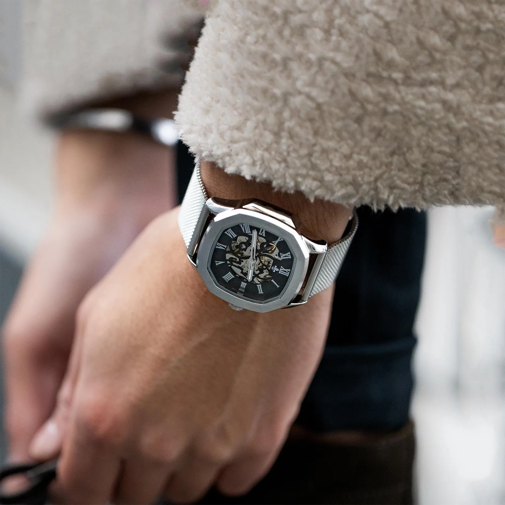 The Avalon Silver   Silver Mesh Strap